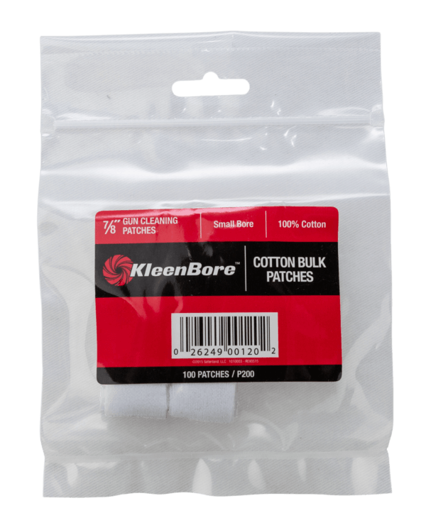 KleenBore P200 Super Shooter  .17/ .177/ .200/ .204 Cal Small Bore Rifle 100% Cotton Flannel 100 Per Pack