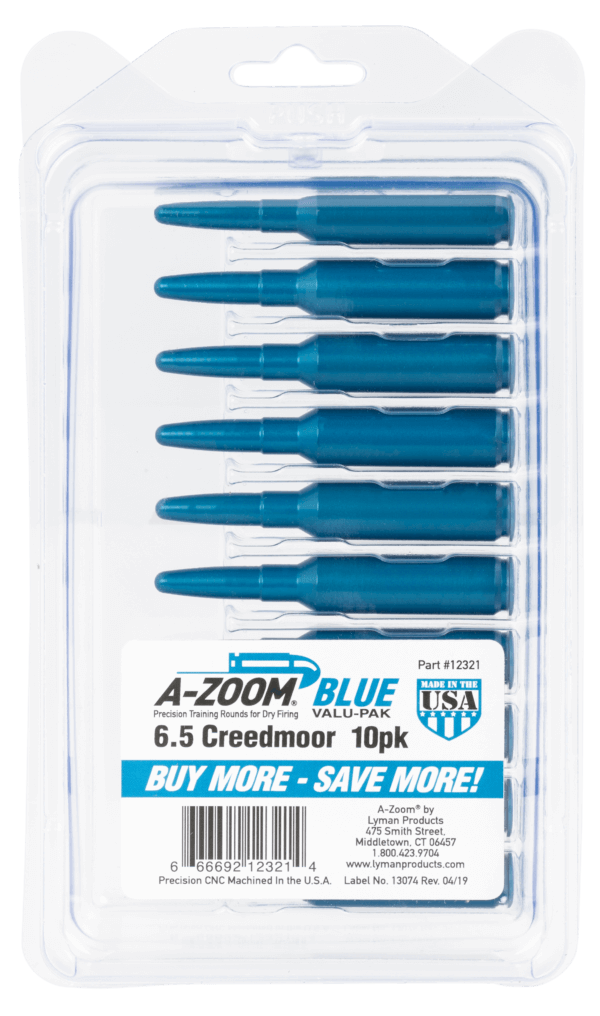 A-Zoom 12321 Value Pack Rifle 6.5 Creedmoor Blue 10 Pk