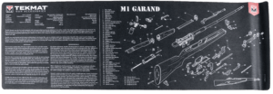 TekMat TEKR36M1GARANDBK M1 Garand Cleaning Mat Black/White Rubber 36″ Long M1 Garand Parts Diagram