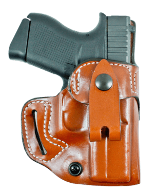 DeSantis Gunhide 159TA8BZ0 Osprey IWB/OWB Tan Leather Belt Slide Fits Glock 43/43x Belt 1.50″ Wide Right Hand