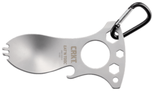CRKT 9100C Eat’N Tool Silver Bead Blasted 3CR13 Steel 6.13″ Long XL