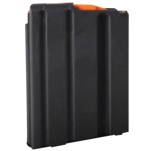 DuraMag 5X23041188CPD SS Replacement Magazine Black with Orange Follower Detachable 5rd 223 Rem 300 Blackout 5.56x45mm NATO for AR-15