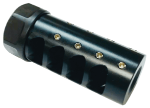 American Precision Arms G3A1222S The Answer Gen 3 Micro Bastard Brake Stainless Steel with 1/2-28 tpi Threads  2.20″ OAL & .600″-.750″ Diameter for 223 Rem AR-Platform & Hunting Rifles”