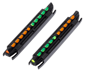 HiViz TO300 Two-In-One Magnetic Front Sight Black | Green/Orange Fiber Optic