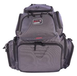 GPS Bags GPS1711BPG Handgunner Backpack 1000D Nylon Gray with Foam Cradle Holds 4 Medium Handguns Mag Pockets Pull-Out Rain Cover & Visual ID Storage System