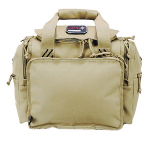 GPS Bags GPS1411MRBR Medium Rifle Green with Khaki Trim Nylon with Lift Ports Storage Pockets Visual ID Storage System & Lockable Zippers Includes Two Ammo Dump Cups