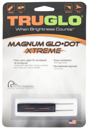 Truglo TG912XA Glo-Dot Xtreme Shotgun w/Vent Rib Orange Fiber Optic Black
