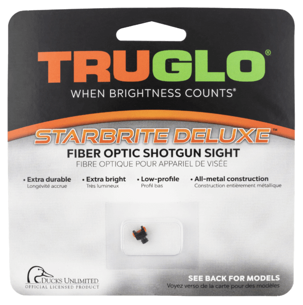 TruGlo TG954CR StarBrite Deluxe Bead Black | Red Fiber Optic Front Sight