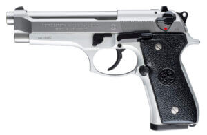 Beretta USA JS92F520 92FS Inox 9mm Luger 4.90″ 10+1 Satin Stainless Steel Stippled Black Polymer w/Texture Grip (Italian Made)