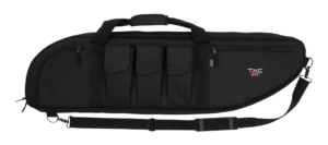 Tac Six 10928 Batallion Tactical Rifle Case with 3 Mag Pockets  Front & Rear Accessory Pockets  Detachable Shoulder Strap & Black Finish 38 L”