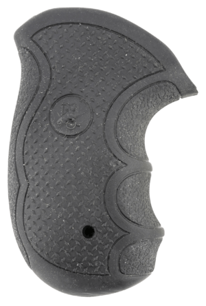 Lyman 02479 Diamond Pro Diamond Checkering Black Rubber with Finger Grooves for S&W K L Frame with Round Butt