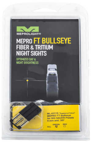Meprolight USA 631153108 FT Bullseye Rear Sight Black | Green Tritium/Fiber Optic