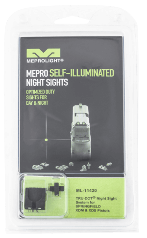 Meprolight USA 114203101 Tru-Dot Black | Green Tritium Front Sight Green Tritium Rear Sight Set