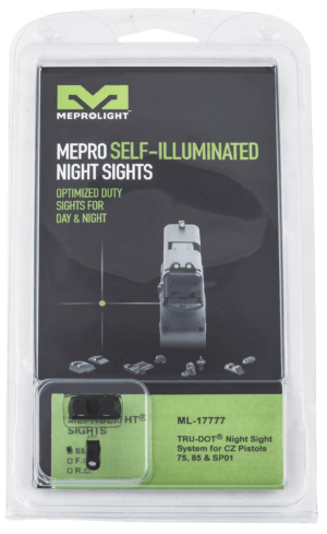 Meprolight USA 209963101 Tru-Dot Black | Green Tritium Front Sight Green Tritium Adjustable Rear Sight