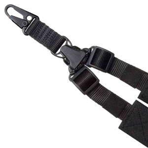 Outdoor Connection SPTK128408 A-Tac Sling made of Black Nylon Webbing with H-K Type Hook & Single-Point Design for Rifle/Tactical Shotgun Includes Adapter & Wrench