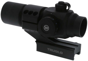 TruGlo TG-TG8230B Triton Black Anodized 1x 30mm 5 MOA Illuminated Tri-Color Dot Reticle Clamshell Packaging