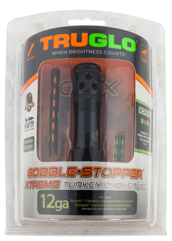 TruGlo TGTG175XC Gobble•Stopper Xtreme Combo Beretta MobilChoke 12 Gauge Ported Choke  Gobble Dot Dual Color Fiber Optic Sights