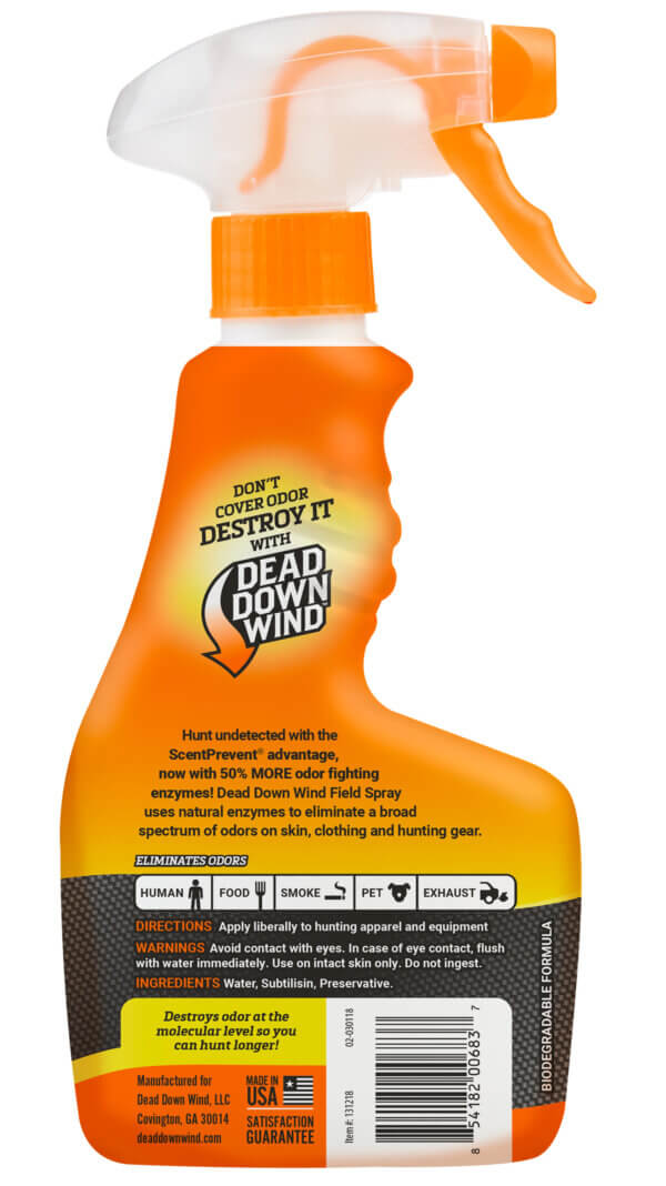 Dead Down Wind 131218 Evolve Field Spray Odor Eliminator Unscented Scent 12 oz Trigger Spray