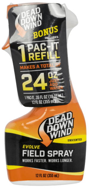 Dead Down Wind 1312418 Evolve Field Spray Pac-It Combo Odor Eliminator Unscented Scent 24 oz Trigger Spray