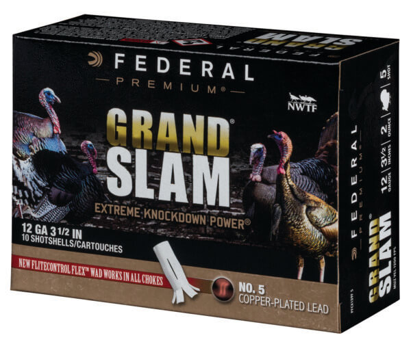 Federal PFCX139F5 Premium Grand Slam 12 Gauge 3.50″ 2 oz 1200 fps 5 Shot 10rd Box