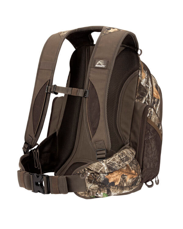 Insight Outdoors 9301 The Element Day Pack Backpack Style made of Tricot with Realtree Edge Finish TS3 Front Panel System Hideaway Hip Belt & Compression Molded Gear Shield