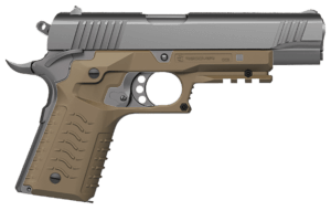 Recover Tactical CC3H02 Grip & Rail System  Tan Polymer Picatinny for Standard Frame 1911