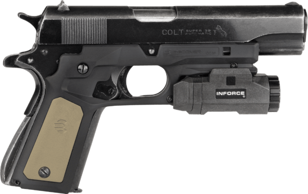 Recover Tactical CC3P0102 Frame Grip Black Polymer Frame with Interchangeable Black & Tan Panels for Standard Frame 1911