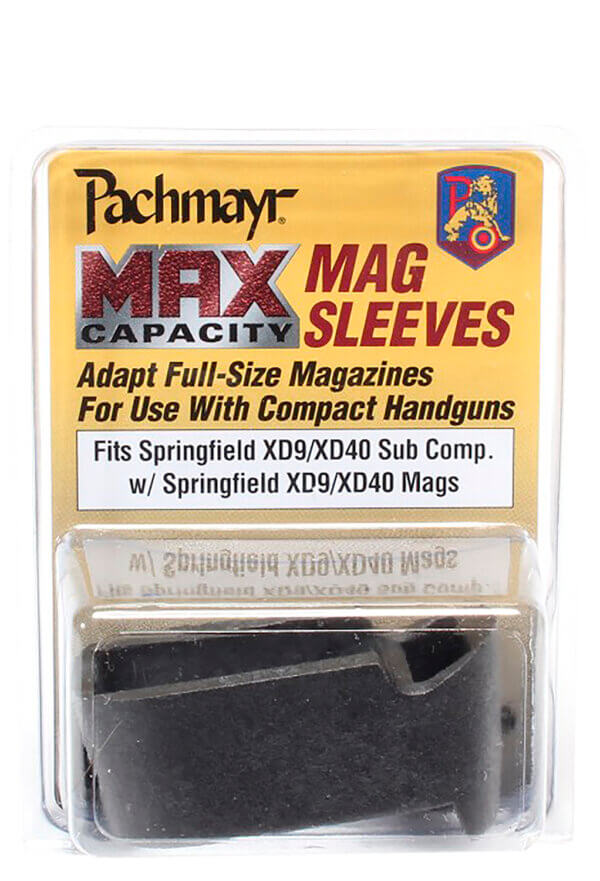 Pachmayr 03854 Mag Sleeve Slip On 9mm 40 Cal Black Plastic