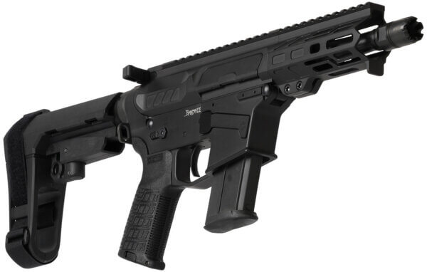 CMMG PE57ABCADAB Banshee MK57 5.7x28mm 5″ 20+1 Black EML7 M-Lok Handgaurd Buffer Tube Brace OEM Zeroed Accessories & Pistol Grip