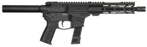 CMMG PE92A5161AB Banshee MK17 9mm Luger 8″ 21+1 Black Cerakote Rec Black Nitride Barrel Synthetic CMMG 6 Position RipBrace Black Polymer Grip Right Hand (Sig P320 Mag Compatible)
