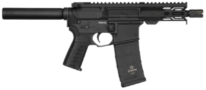 CMMG PE94A1798AB Banshee MK4 9mm Luger 30+1 5″ Black Buffer Tube (No Brace) EML4 M-LOK Handguard Zeroed Linear Comp (AR Conversion Mag Compatible)