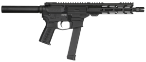CMMG PE99A17BETNG Banshee MKGS 9mm Luger 33+1 5″ Tungsten Gray Rec Buffer Tube (No Brace) EML4 M-LOK Handguard Zeroed Linear Comp (Glock Mag Compatible)