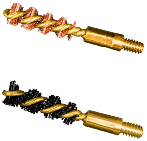 Otis FG322NB Bore Brush Set  5.56mm/22 LR/22-250/223 Cal 8-32 Thread 2″ Long Bronze/Nylon Bristles 2 Per Pkg”