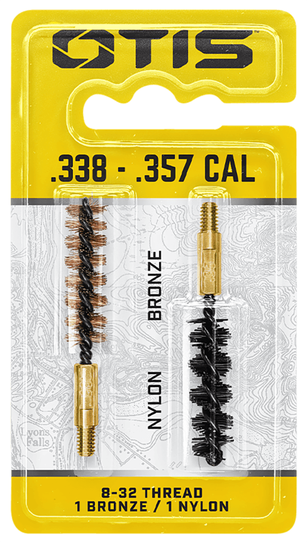 Otis FG335NB Bore Brush Set  35/338/357 Cal 8-32 Thread 2″ Long Bronze/Nylon Bristles 1 Set”