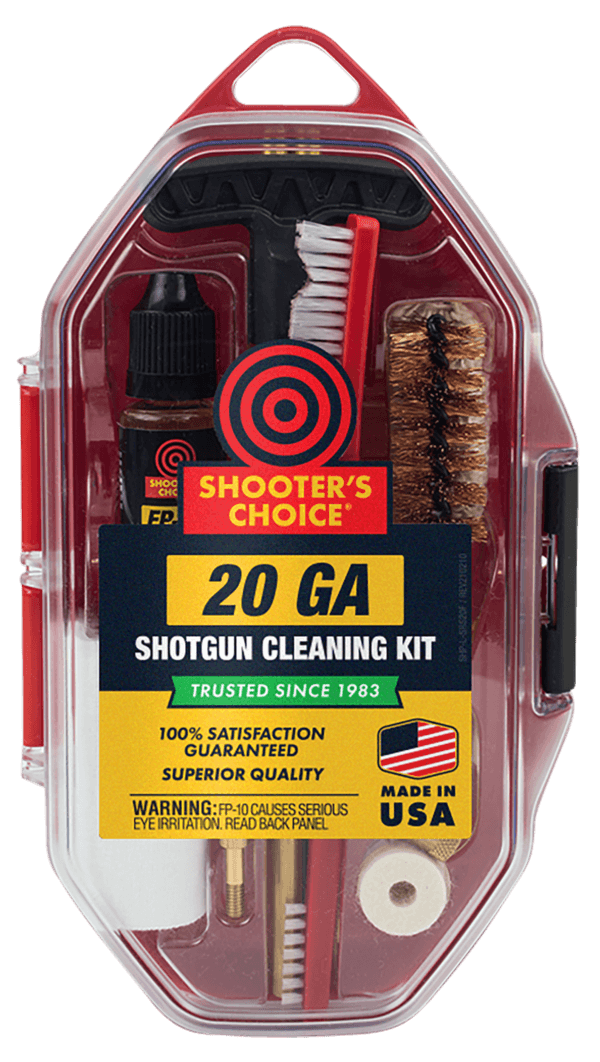 Shooters Choice SRS20 Shotgun Cleaning Kit 20 Gauge/Red Plastic Case