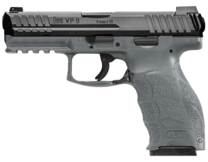 HK 81000230 VP9 9mm Luger 4.09″ 17+1 (3) Gray Finish Frame with Black Steel Slide Interchangeable Backstrap Grip & Night Sights