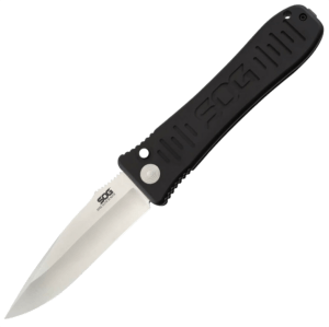 CobraTec Knives BLKCNCOTFPSWDNS Tactical Pen 2.50″ OTF Plain Stainless Steel Blade Black Handle