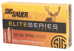 Sig Sauer E3006AB18020 Elite Hunting 30-06 Springfield 180 gr 2760 fps Nosler AccuBond 20rd Box