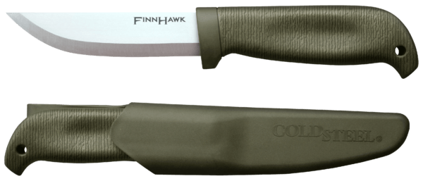 Cold Steel CS-20NPK Finn Hawk 4″ Fixed Plain Cryo 4116 SS Blade/OD Green TPR Handle