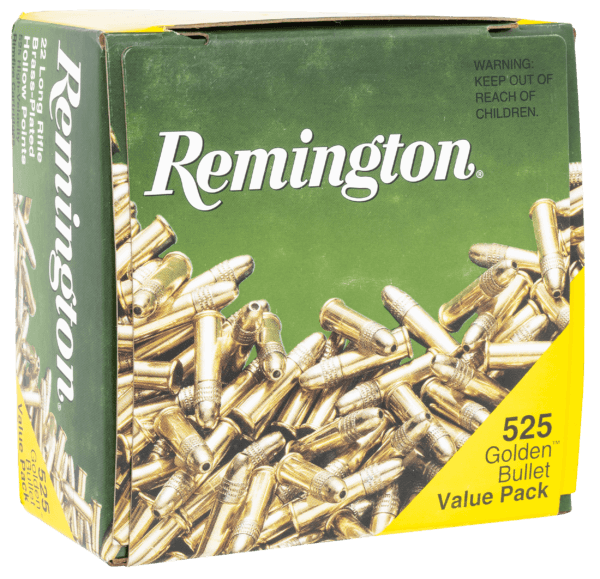 Remington Ammunition 21250 Golden Bullet Rimfire 22 LR 36 gr Hollow Point (HP) 525rd Box