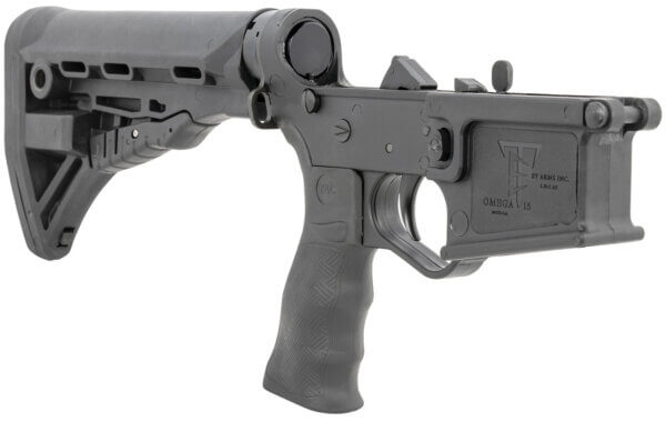 ET Arms Inc ETAGLOW201OMEGA Omega-15 Complete Lower Premium 6 Position ATI SR-1 Deluxe Stock Rubber Overmolded Grip Nano Composite Trigger AR-15 Magazine Compatible