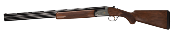 Bettinsoli USA BOSL122822 Omega S Lite 12 Gauge Break Open 3″ 2rd 28″ Blued 28″ Vent Rib Barrel Stainless Engraved Stainless Receiver Walnut Wood Fixed Stock Ambidextrous Hand