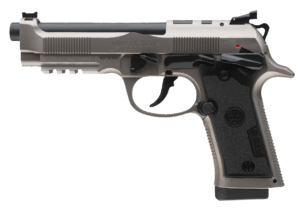 Beretta USA J92XPCO21 92X PCO 9mm Luger 15+1 4.90″ Black Barrel Gray Nistan Steel Frame/Optic Cut Slide Black Polymer Grip Fiber Optic Sight