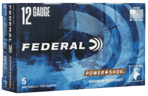 Federal F1271B Power-Shok Max Buck 12 Gauge 2.75″ 16 Pellets 1 Buck Shot 5rd Box