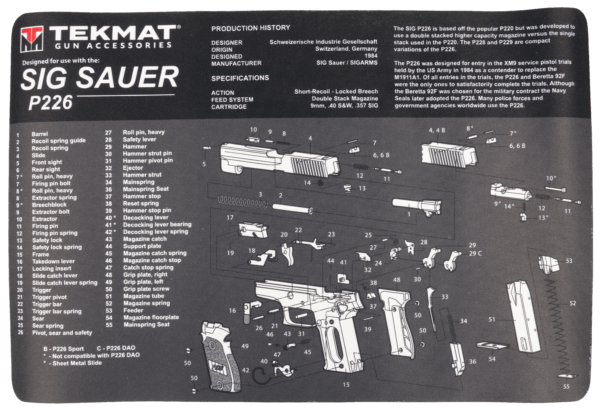TekMat TEKR17SIGP226 Sig Sauer P226 Cleaning Mat