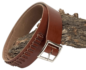 Hunter Company 0500 Cartridge Belt Slide Chestnut Tan Leather 50 Cal Capacity 6rd Belt Slide Mount 2″ Belt