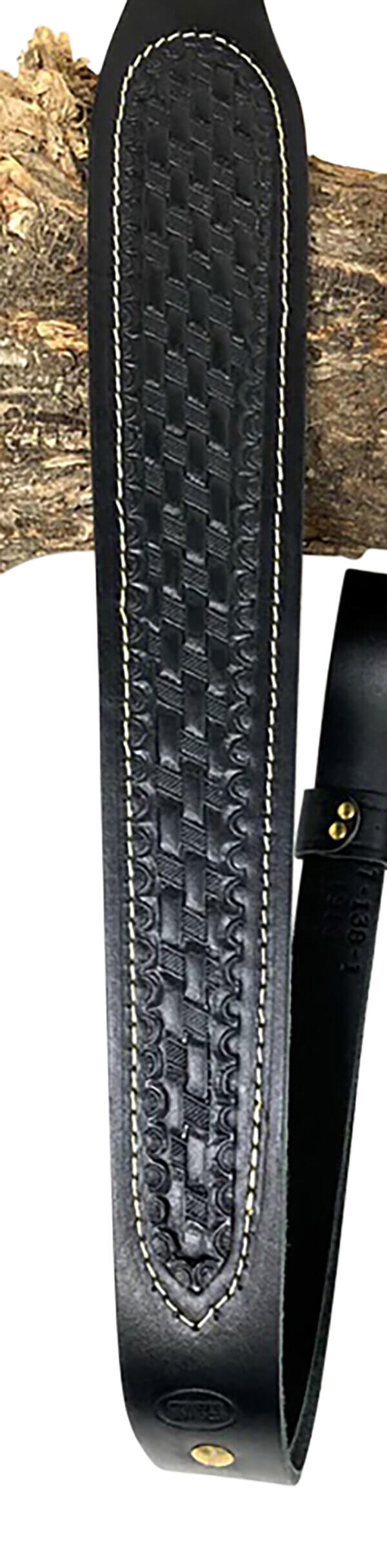 Hunter Company 027-138-01 Cobra Black Leather/Suede with Basket Weave Design for Rifle
