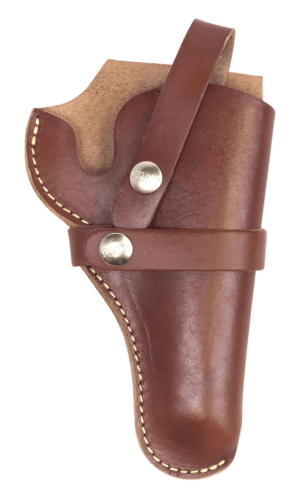 Hunter Company 2400-3 Crossdraw OWB Size 03 Chestnut Tan Leather Belt Slide Fits DA Revolver Fits 4.50″ Barrel Right Hand