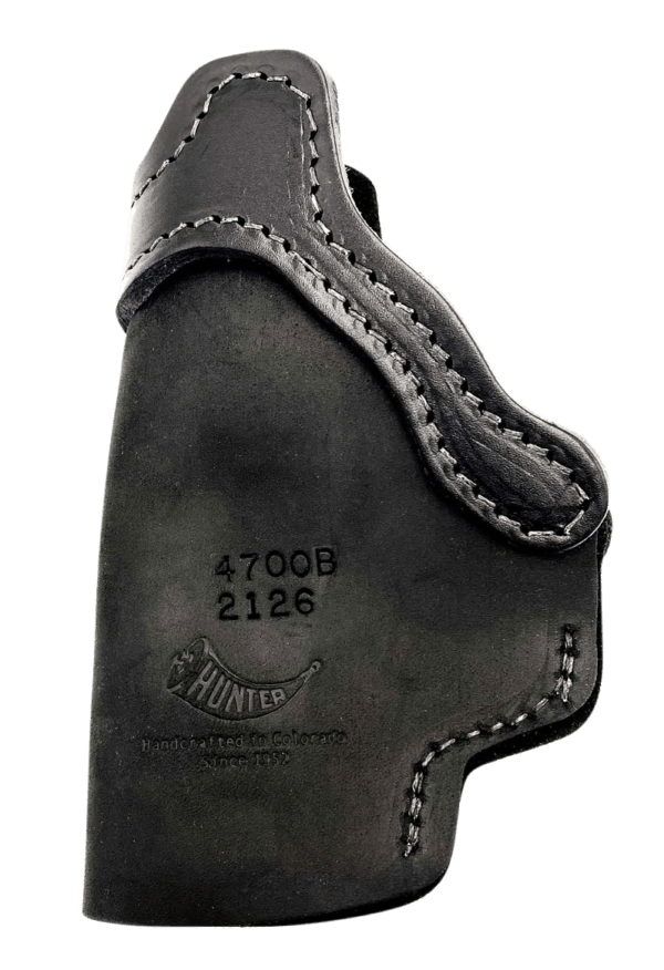 Hunter Company 4700 Universal IWB Black Leather Belt Clip Fits Sm/Med Frame Right Hand