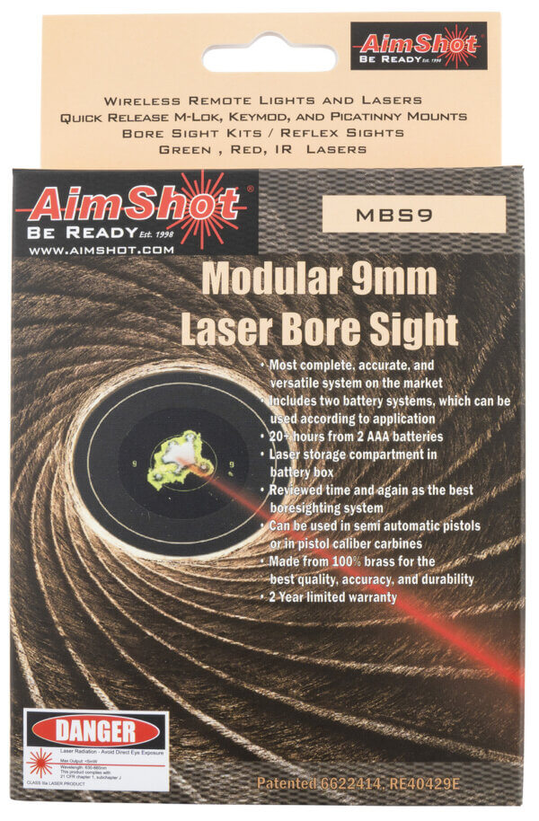 AimShot MBS9 Modular 9mm Luger Red Laser 650nM Wavelength